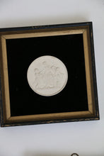 Load image into Gallery viewer, Set of four framed plaques molded after Neoclassical Danish sculptor Bertel Thorvaldsen’s “Four Seasons” entitled Childhood - Spring, Youth - Summer, Manhood - Autumn, and Old Age - Winter
