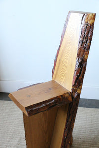 Handmade Rustic Live Slab Chair