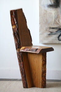 Handmade Rustic Live Slab Chair