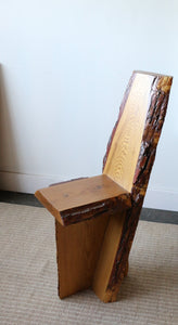 Handmade Rustic Live Slab Chair