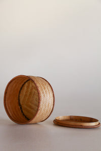 Woven Basket with Lid