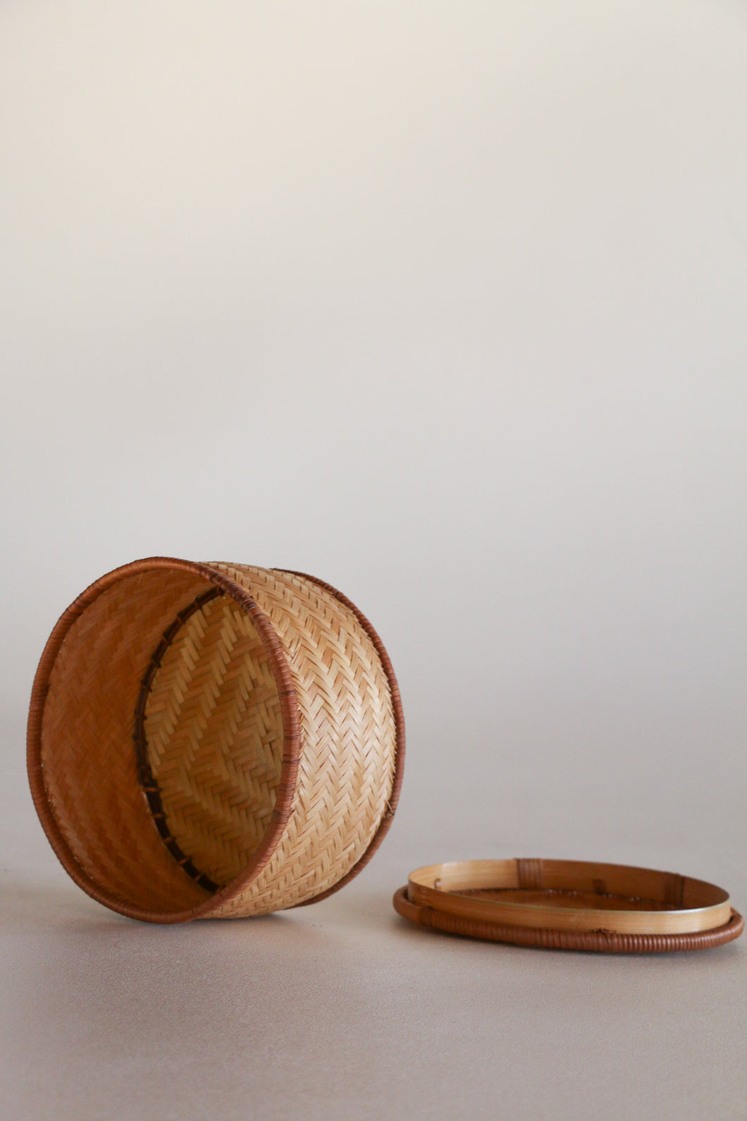 Woven Basket with Lid