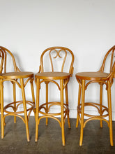 Load image into Gallery viewer, Thonet 1950s Rattan Bar Stools witch Cane Seats
